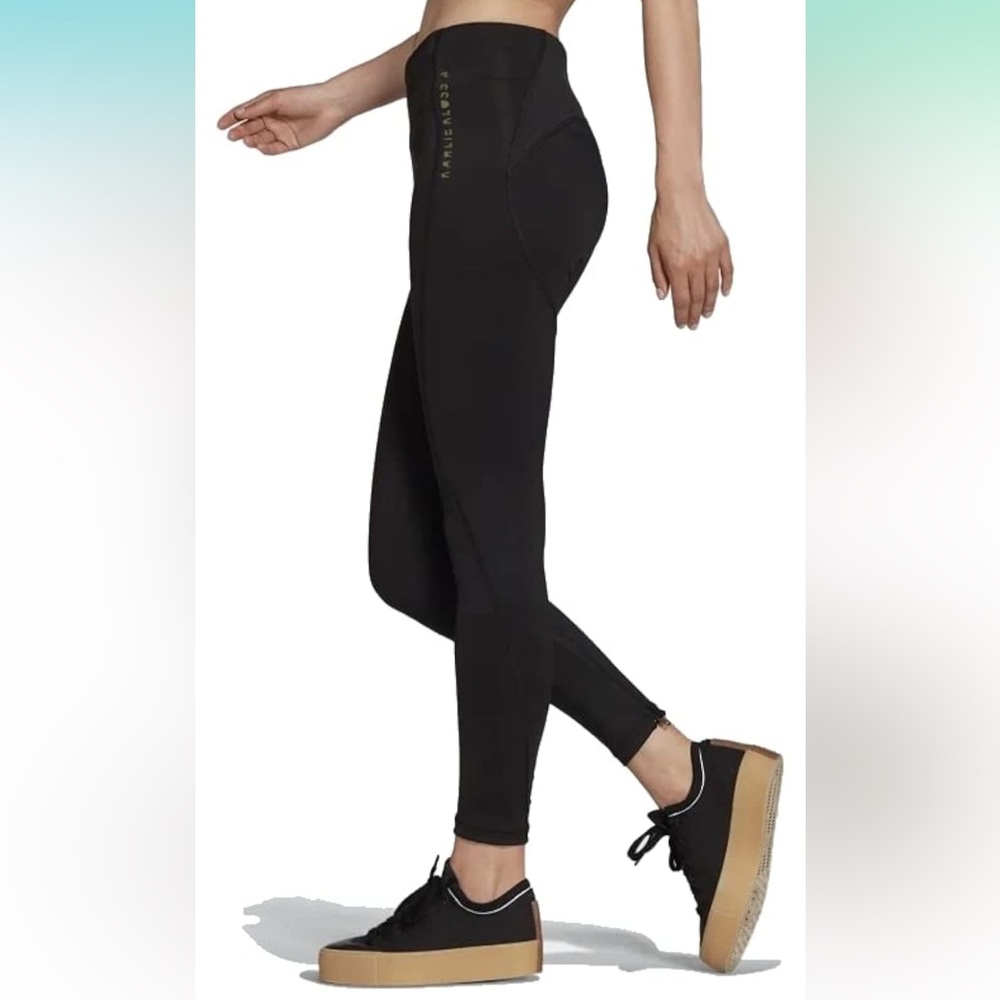 ADIDAS X Karlie Kloss AeroReady high waisted Black /‎ Green Leggings Size Large